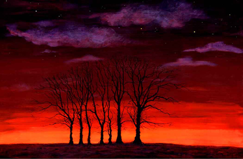 art paintings of trees. Seven Trees. Keith Melling